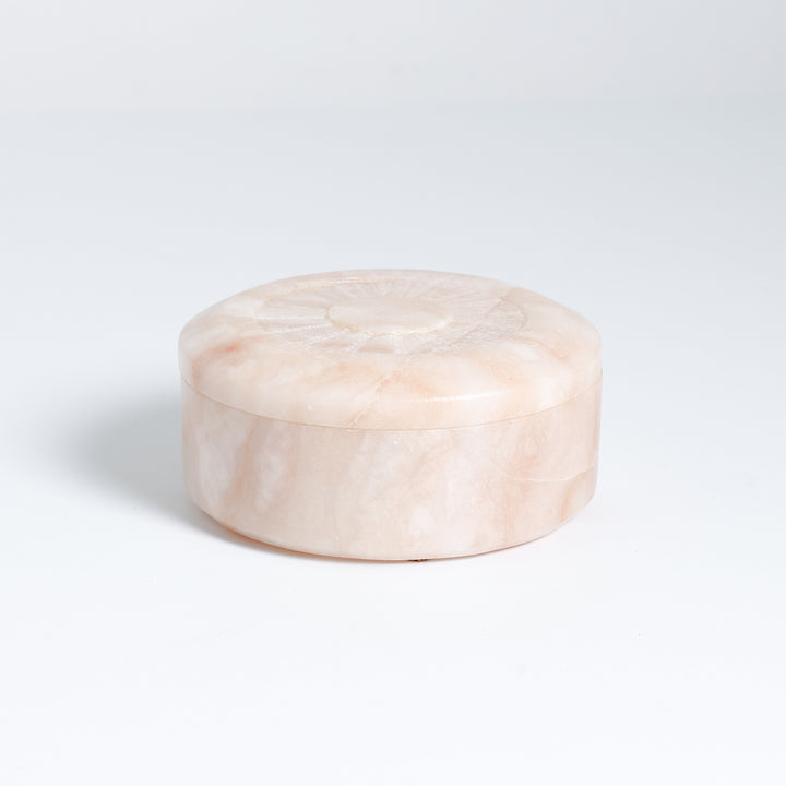Round Lidded Alabaster Box, 224-65