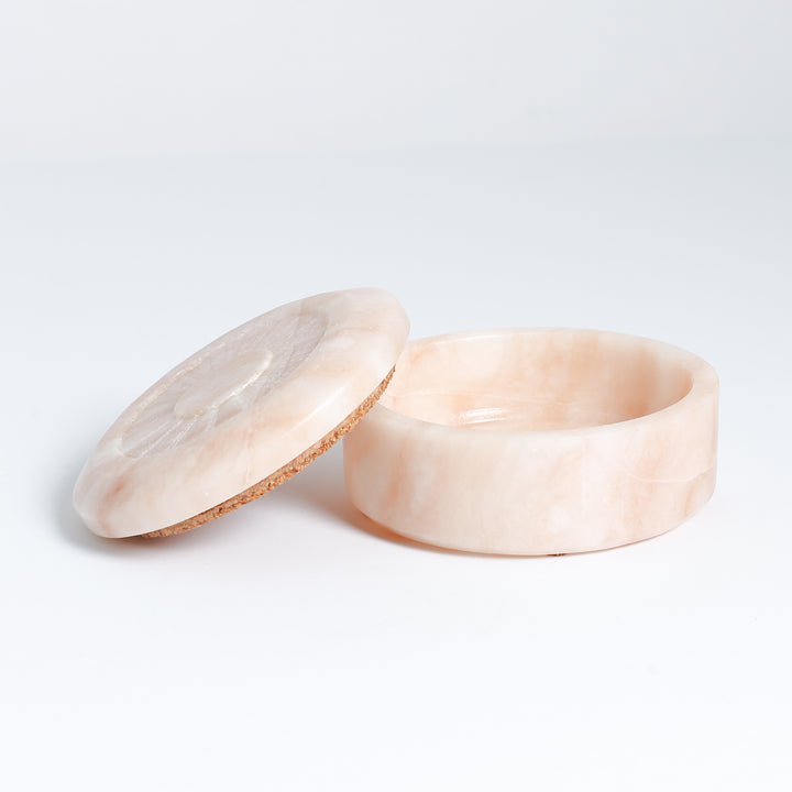 Round Lidded Alabaster Box, 224-65