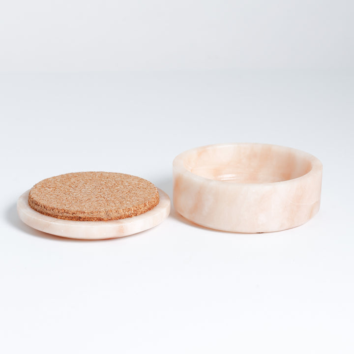 Round Lidded Alabaster Box, 224-65