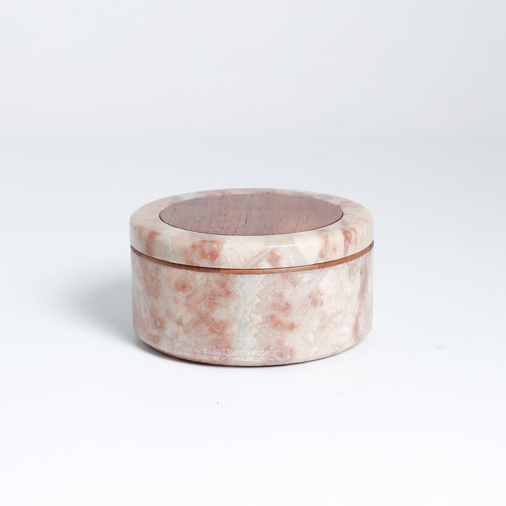 Round Lidded Albaster Box, 225-13