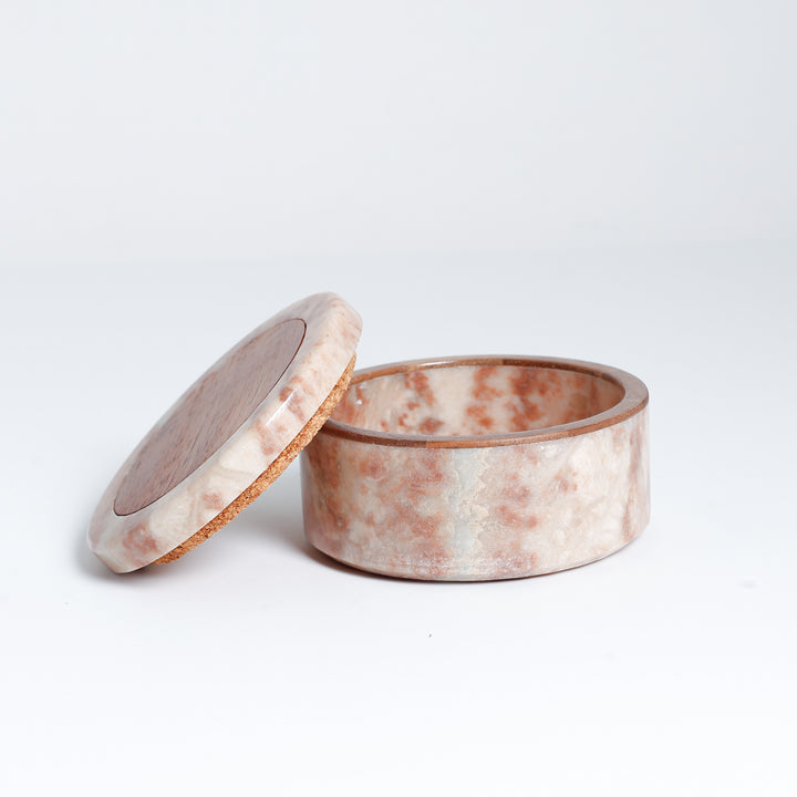 Round Lidded Albaster Box, 225-13