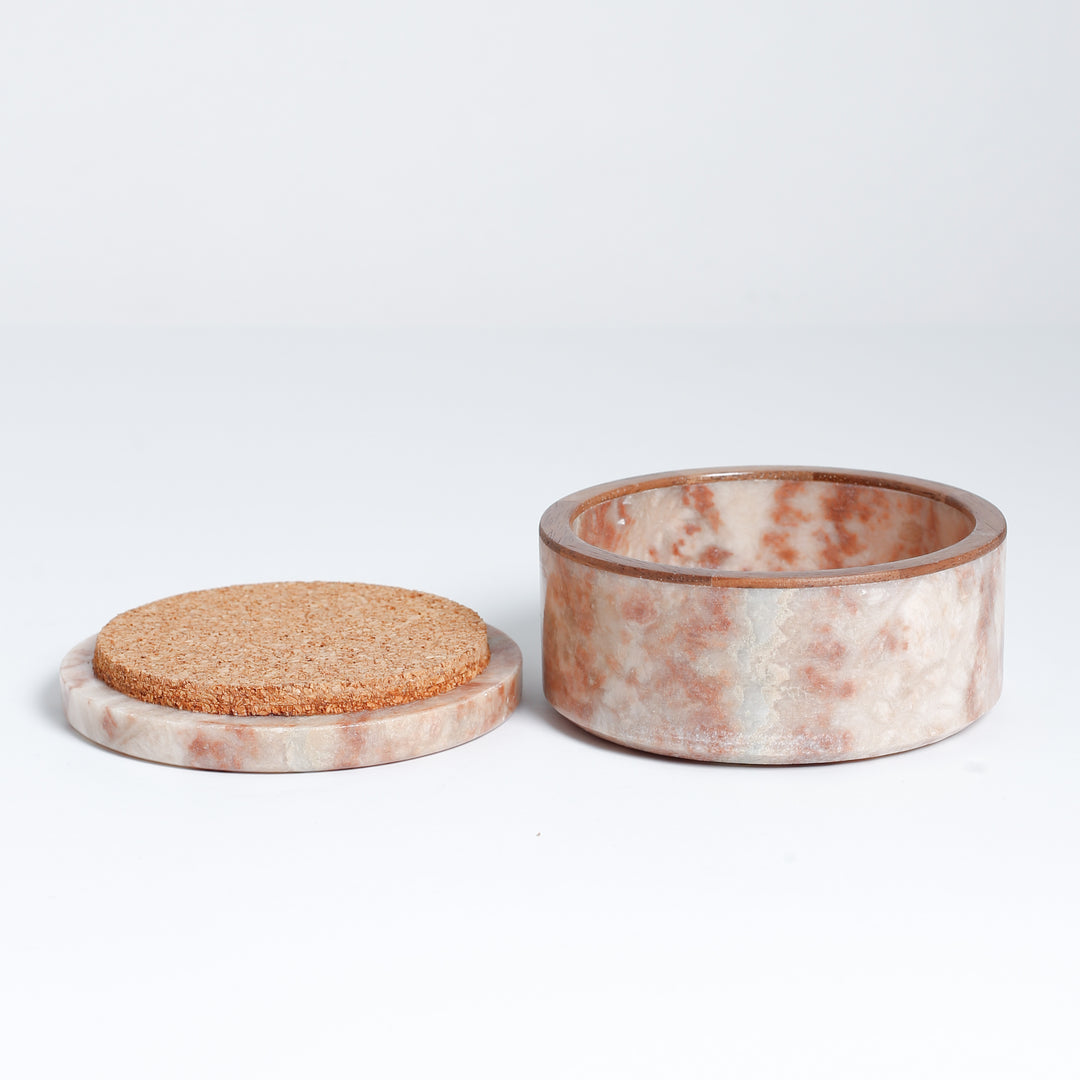 Round Lidded Albaster Box, 225-13