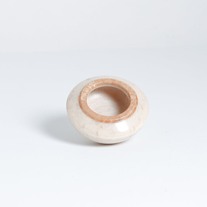 Extra Small Alabaster Bowl with Wood rim, 225-1