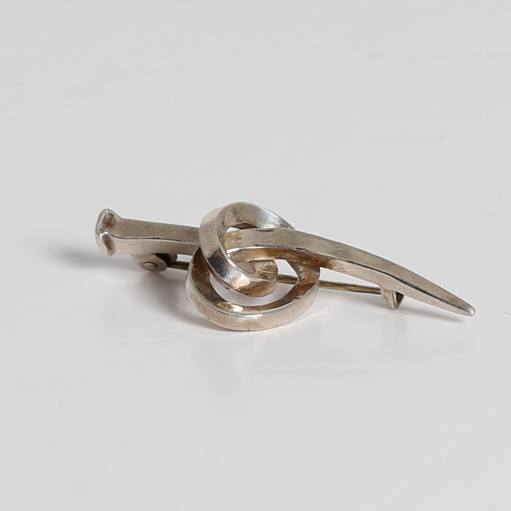 Brooch, Nail, Knotted, Sterling Silver