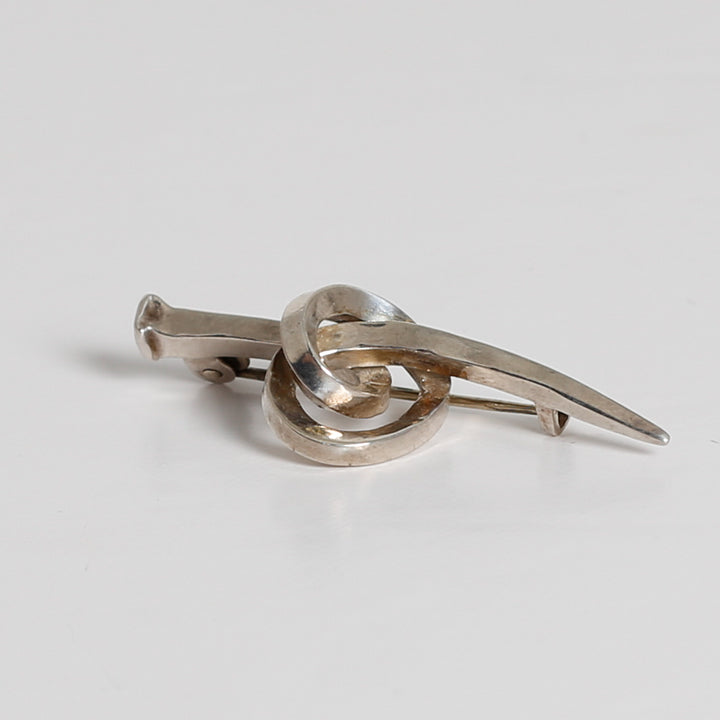 Brooch, Nail, Knotted, Sterling Silver