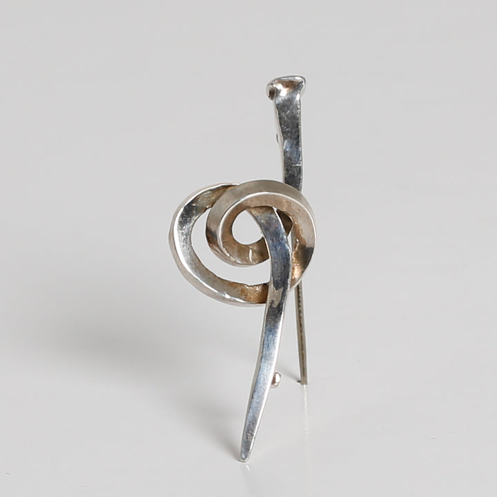 Brooch, Nail, Knotted, Sterling Silver