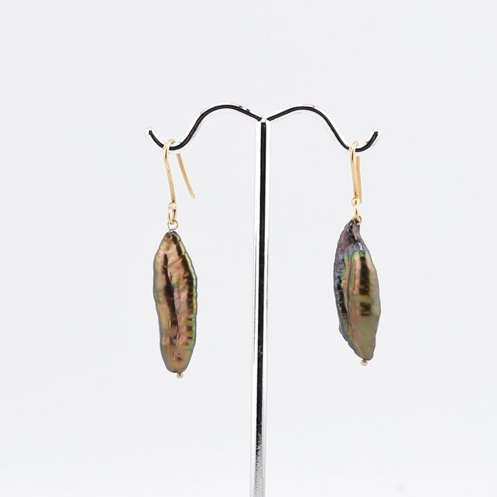 Earrings, 18K with Pearl