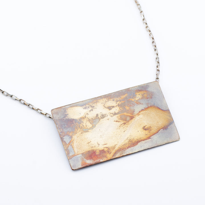 Pendant, Mountain on ss Chain