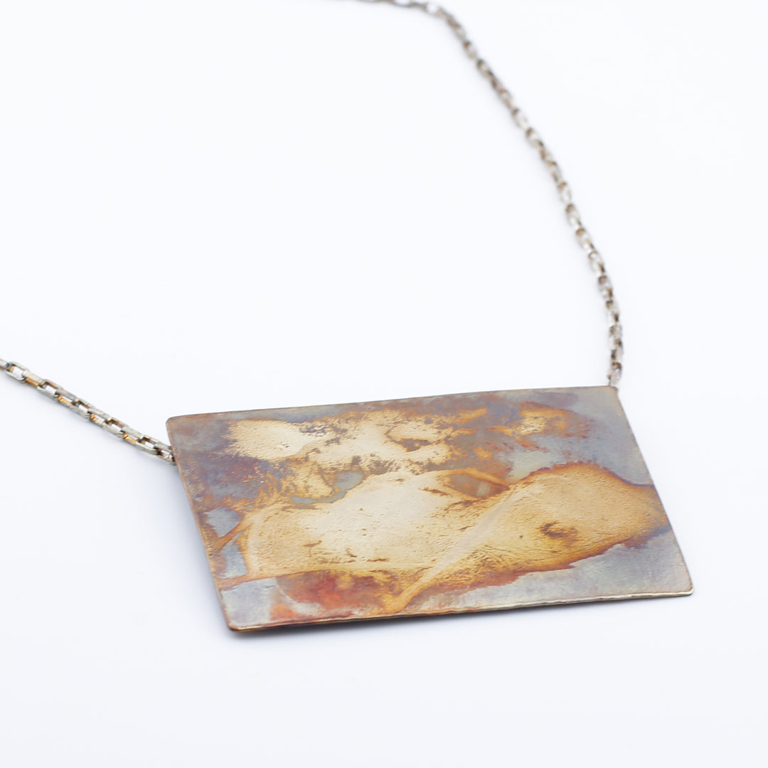 Pendant, Mountain on ss Chain