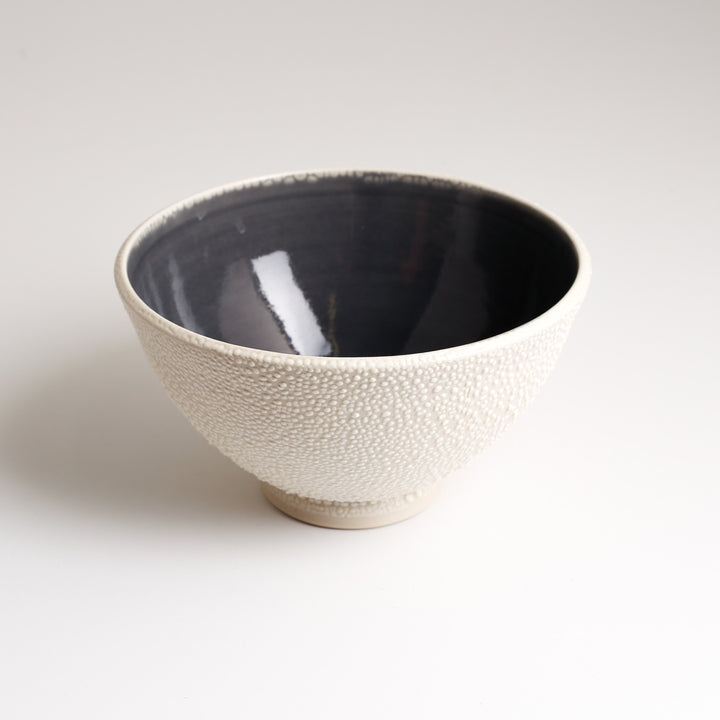 Bowl, reticulated glaze