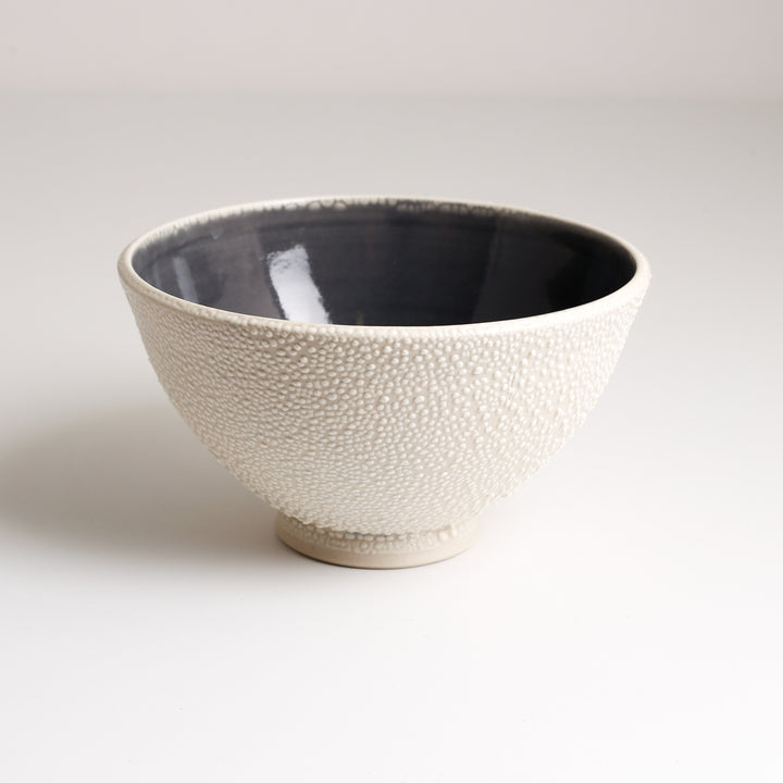 Bowl, reticulated glaze