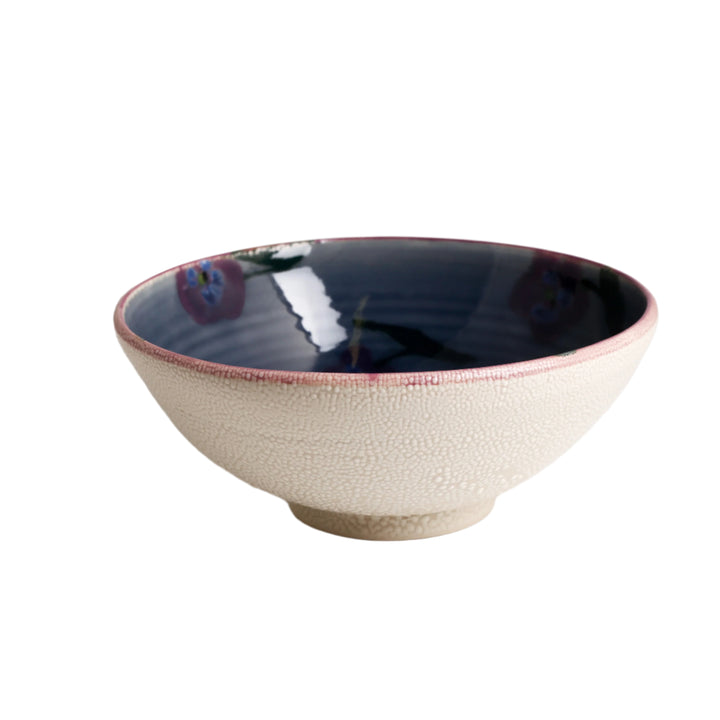 Reticulated Bowl With Pansies