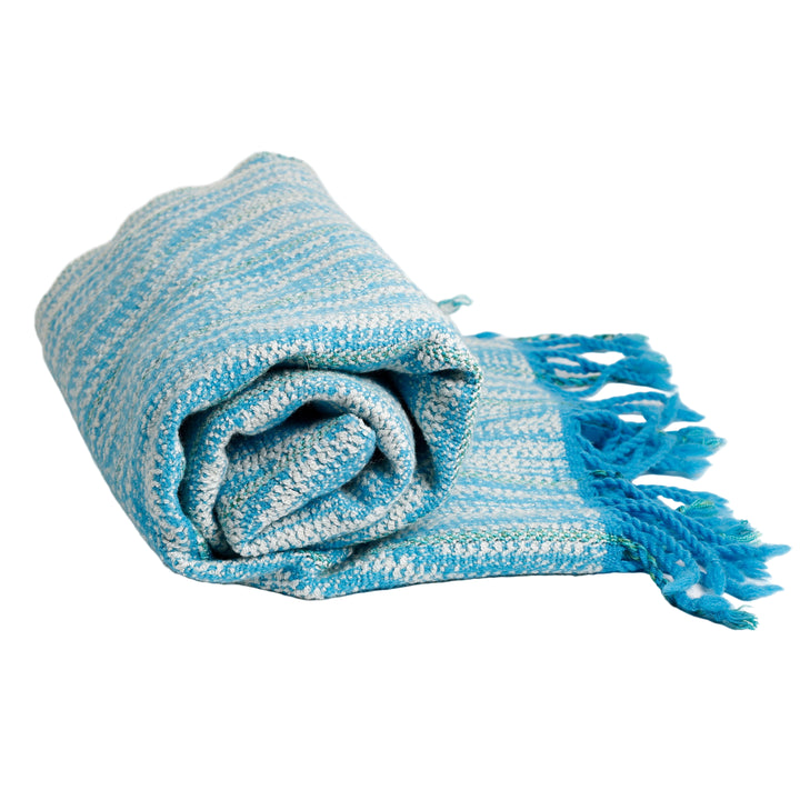 Wrap white & Turquoise #136