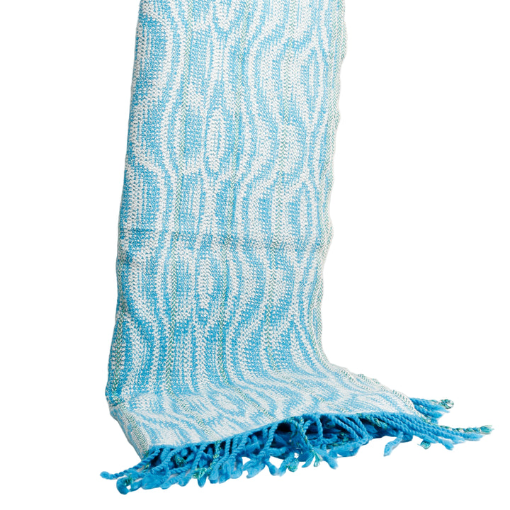 Wrap white & Turquoise #136