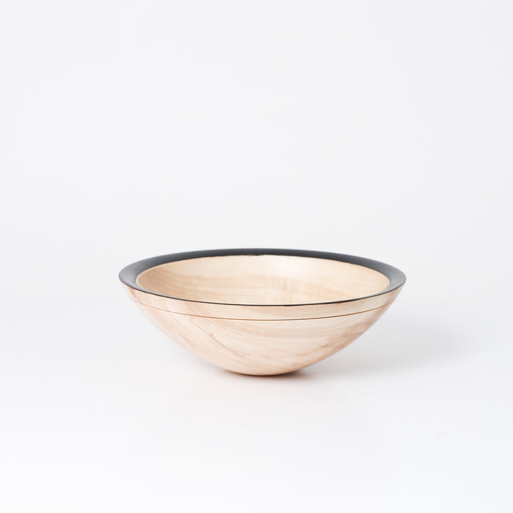 Silver Maple Bowl - Blackened Rim