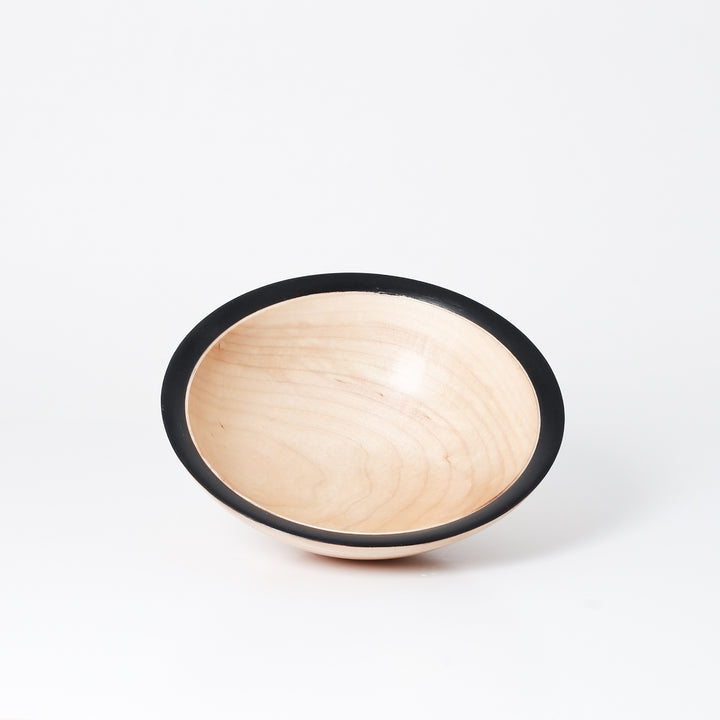 Silver Maple Bowl - Blackened Rim