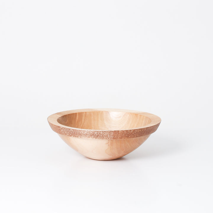 Bowl - Birch/ Textured Rim