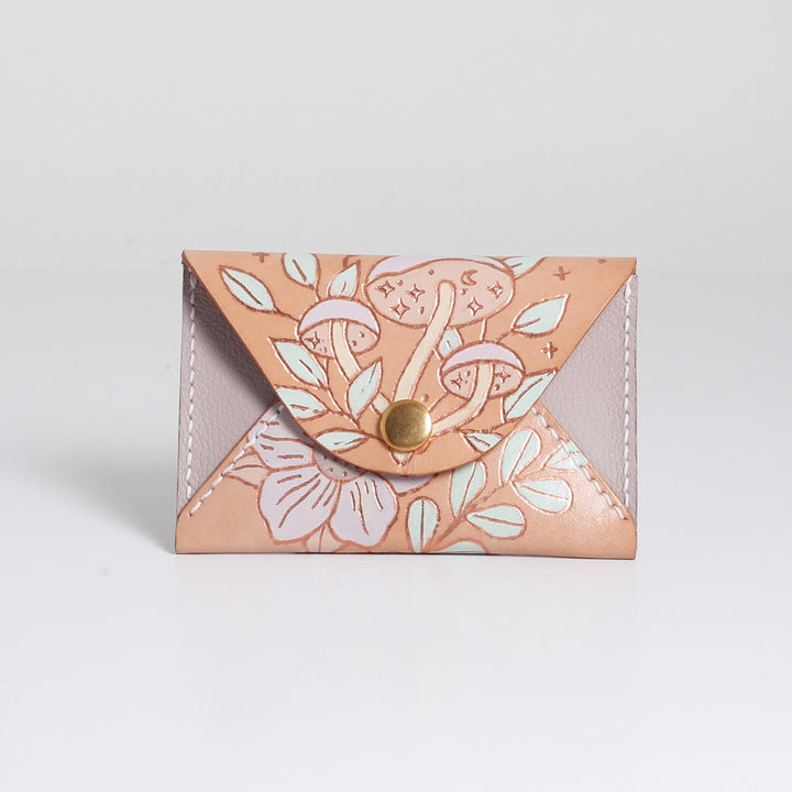 Floral Mushroom Small Envelope Cardholder