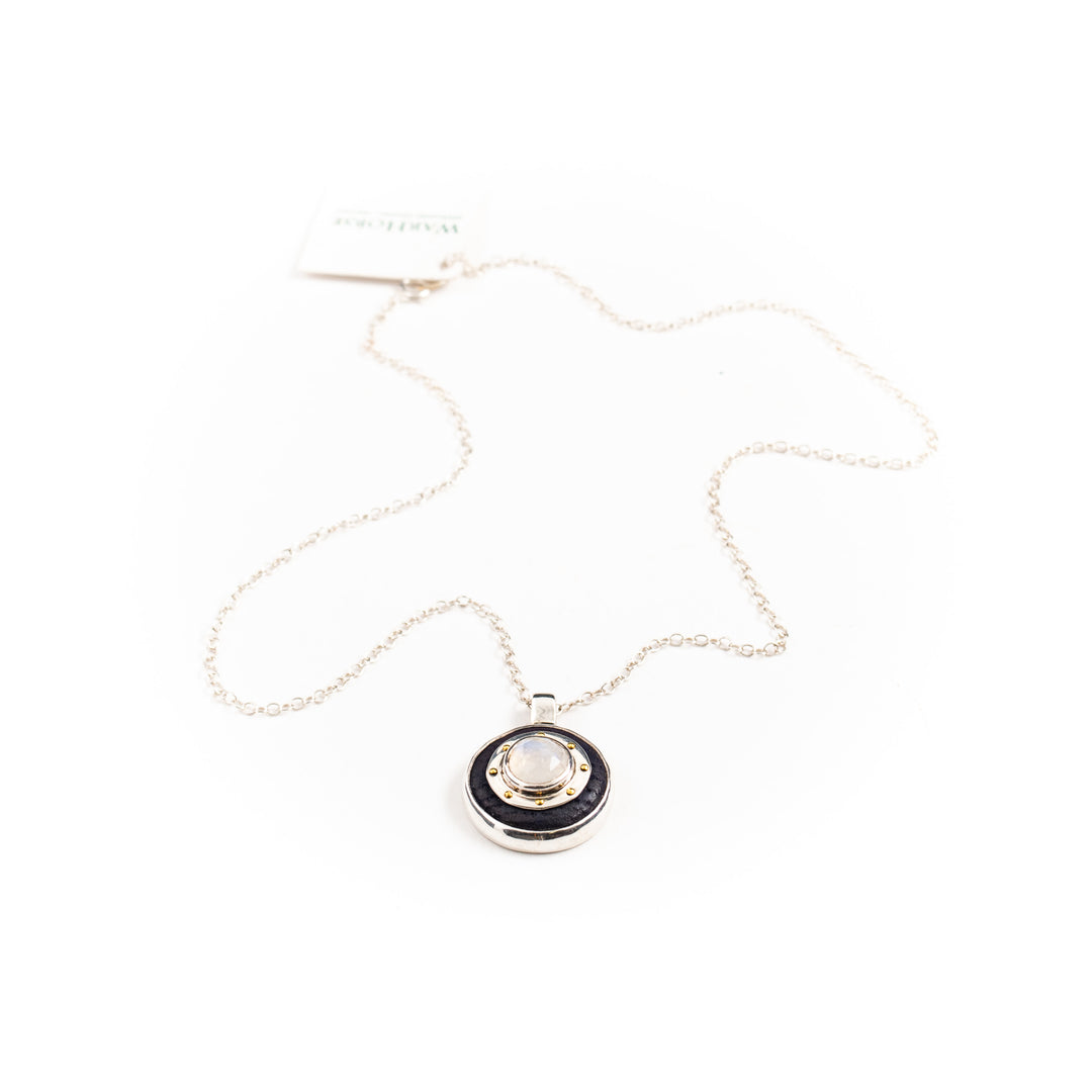 Pendant, 'Full Moon' Mini Shield
