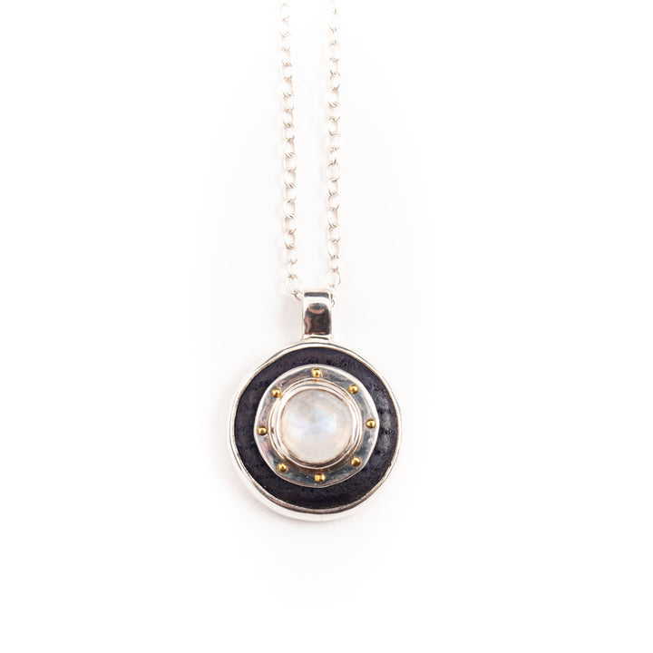 Pendant, 'Full Moon' Mini Shield