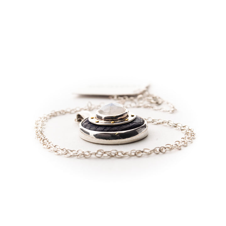 Pendant, 'Full Moon' Mini Shield