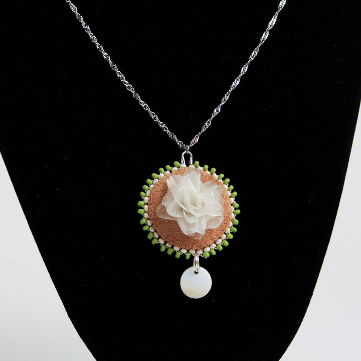 Fish Scale Flower Necklace