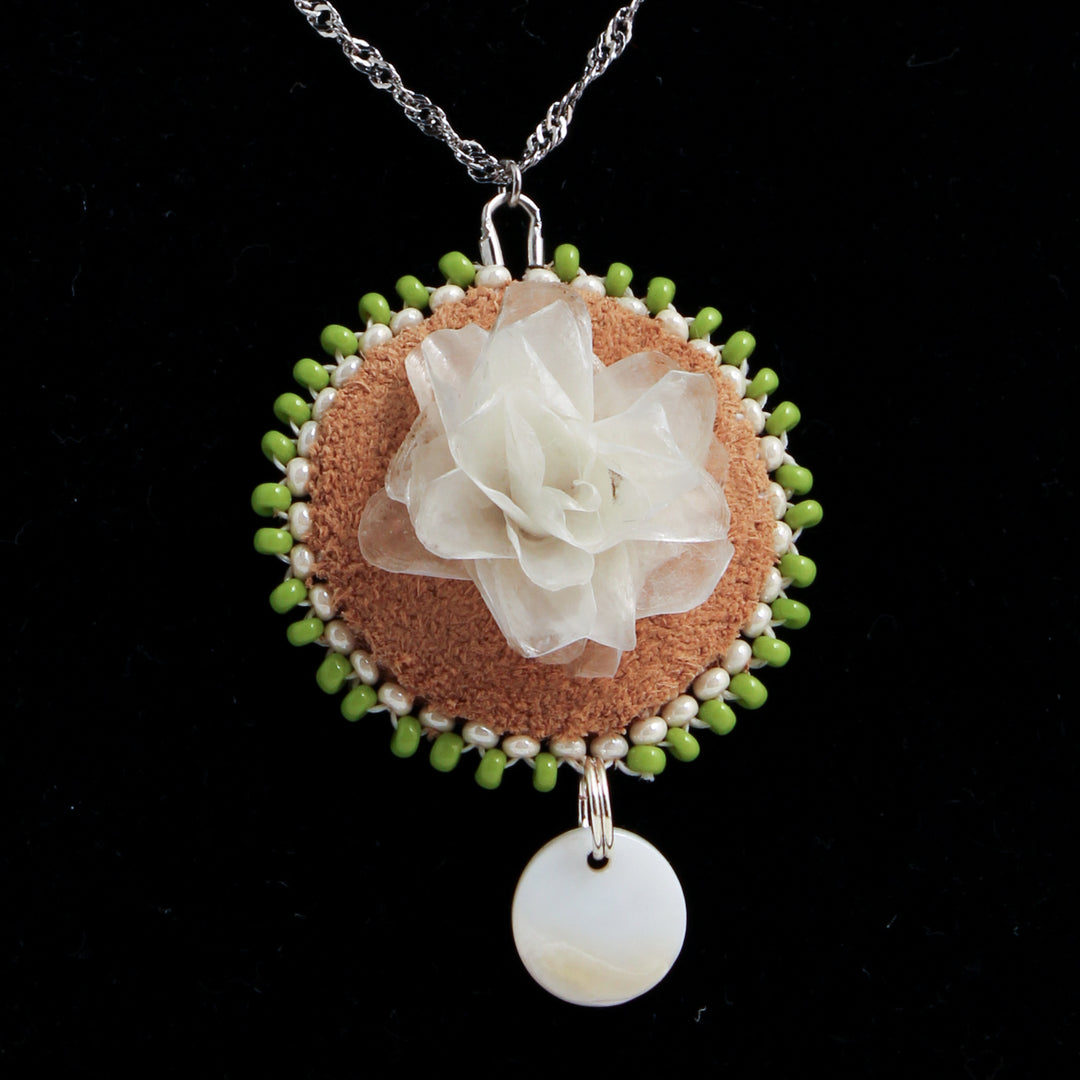 Fish Scale Flower Necklace