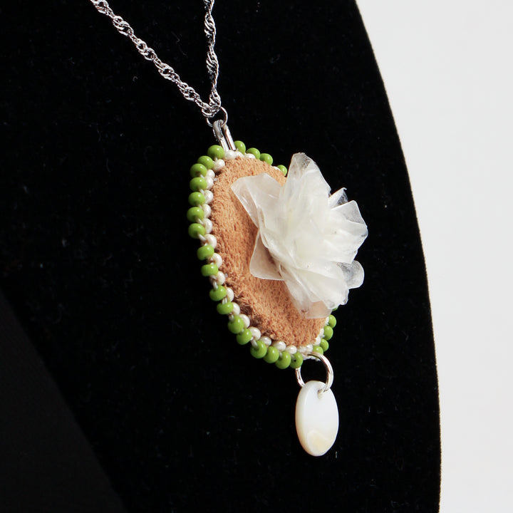 Fish Scale Flower Necklace