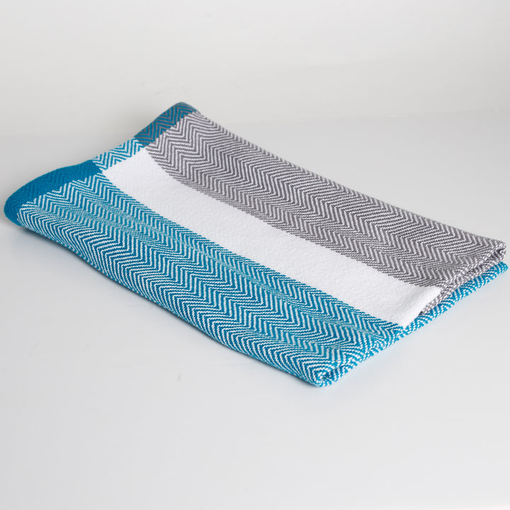 Tea Towel, Cotton Turquoise Twill