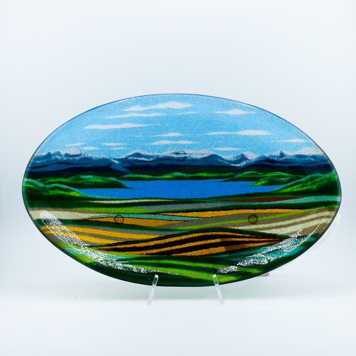 Oval Scenic Tray, D6 x 11