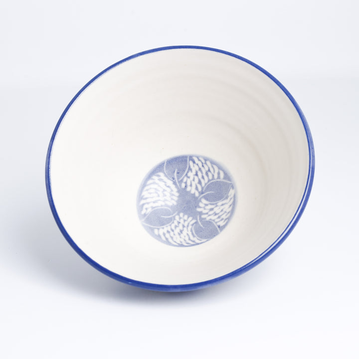 Bowl, Blue Leaf, Med