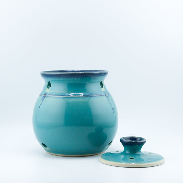 Garlic Jar, Turquoise