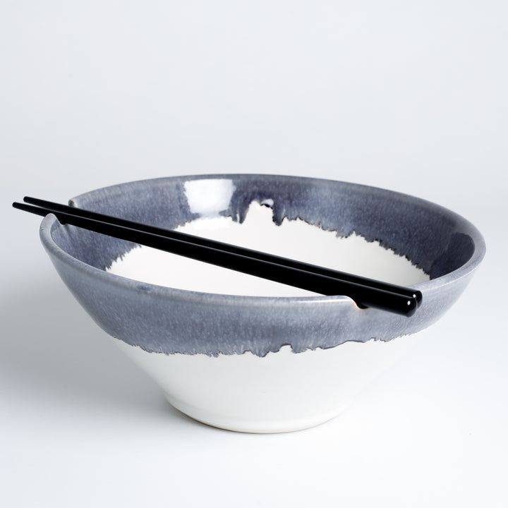 Noodle/Ramen Bowl, Large, Grey Ice Raven