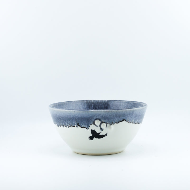 Dessert Bowl - Grey Ice Raven