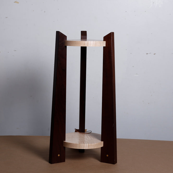 Table #2410, Figured White Maple & Peruvian Walnut