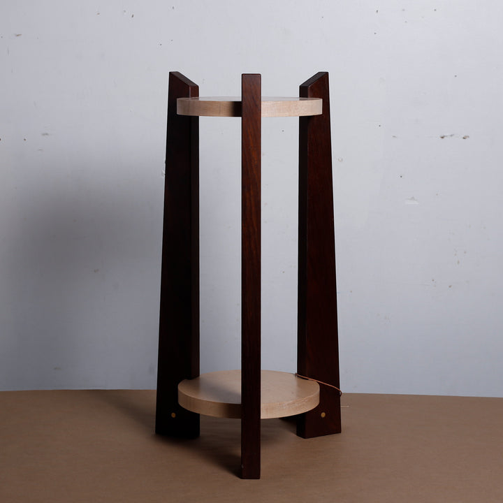 Table #2410, Figured White Maple & Peruvian Walnut