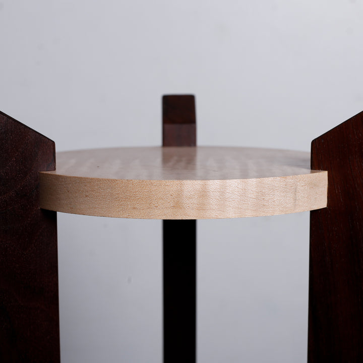 Table #2410, Figured White Maple & Peruvian Walnut