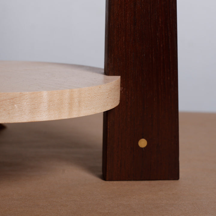 Table #2410, Figured White Maple & Peruvian Walnut