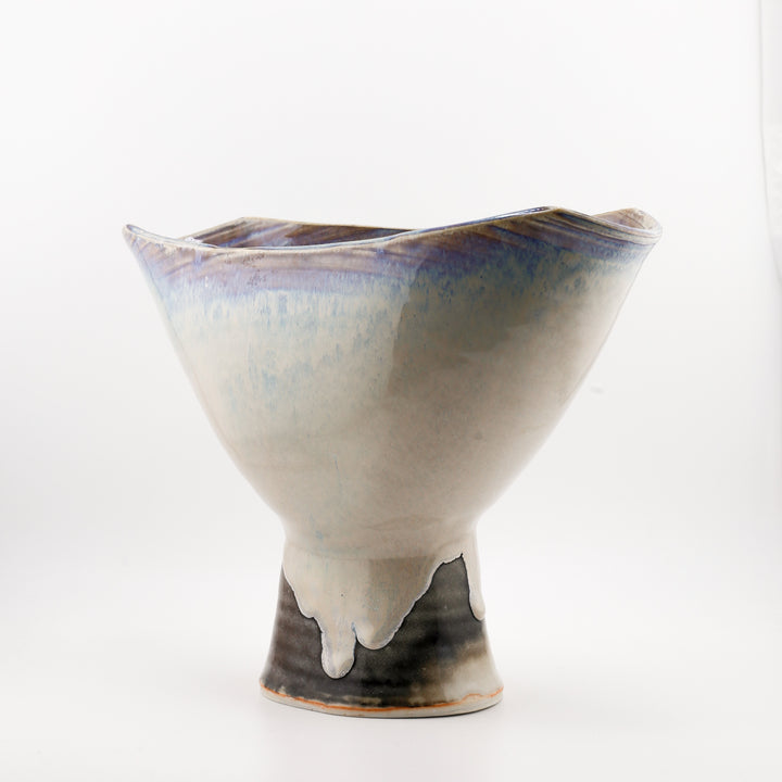 Vase, Altered, Rutile Blue