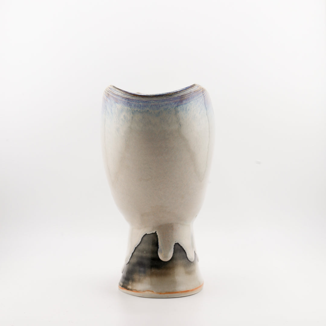 Vase, Altered, Rutile Blue