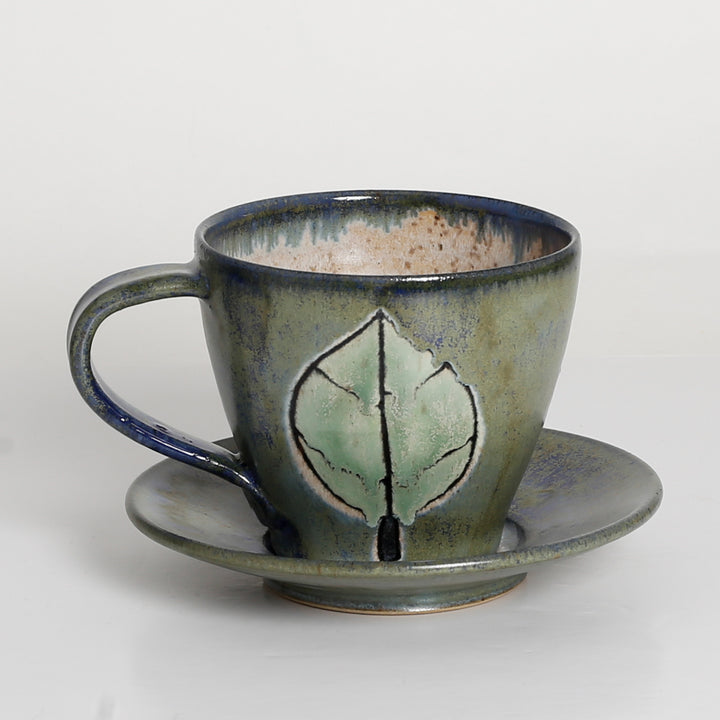 Cup & Saucer, Small - Leaf