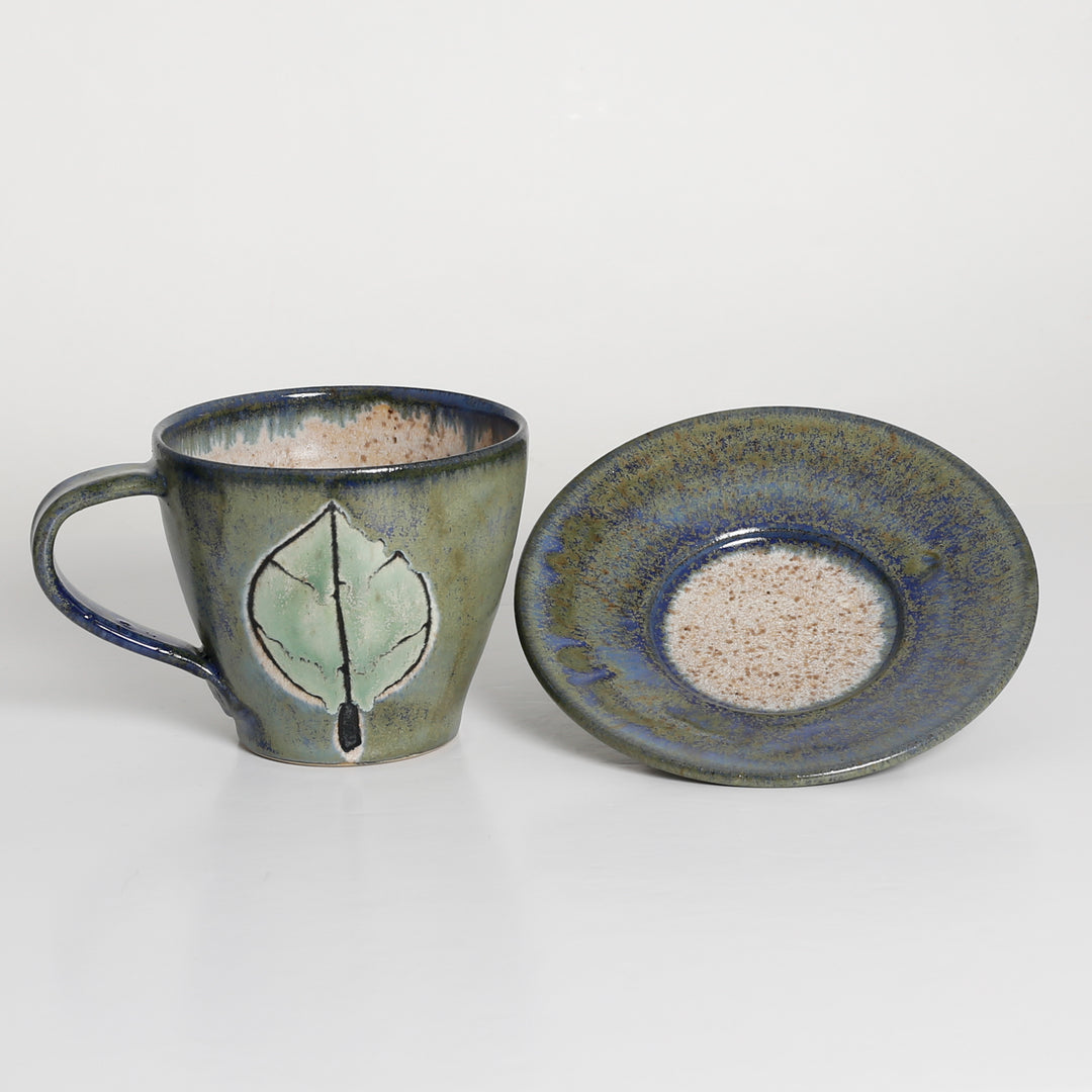 Cup & Saucer, Small - Leaf