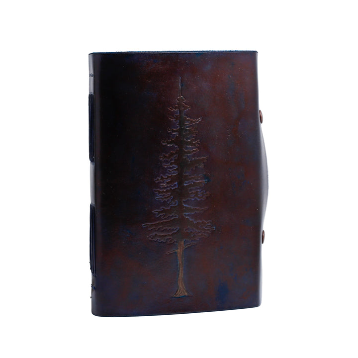 Three Cedar &  Moon Leather Journal - Blue iridesence