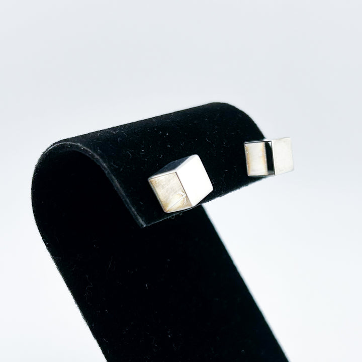 Earrings, Ultra Modern Post Cube