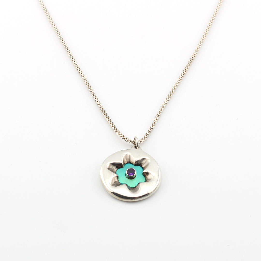 Pendant, Flower, Sml, Amethyst
