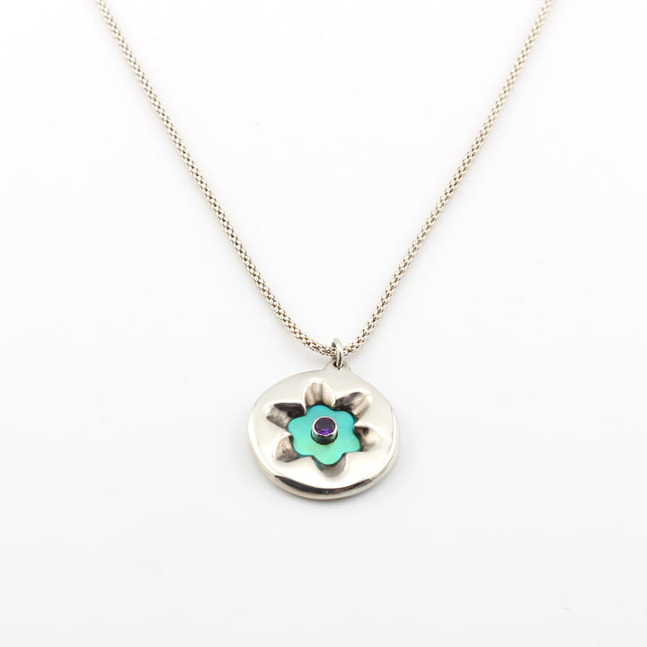 Pendant, Flower, Sml, Amethyst