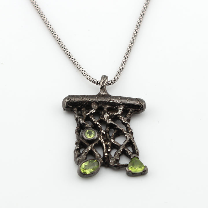 Pendant, Weaved Tamarack Blk Periot