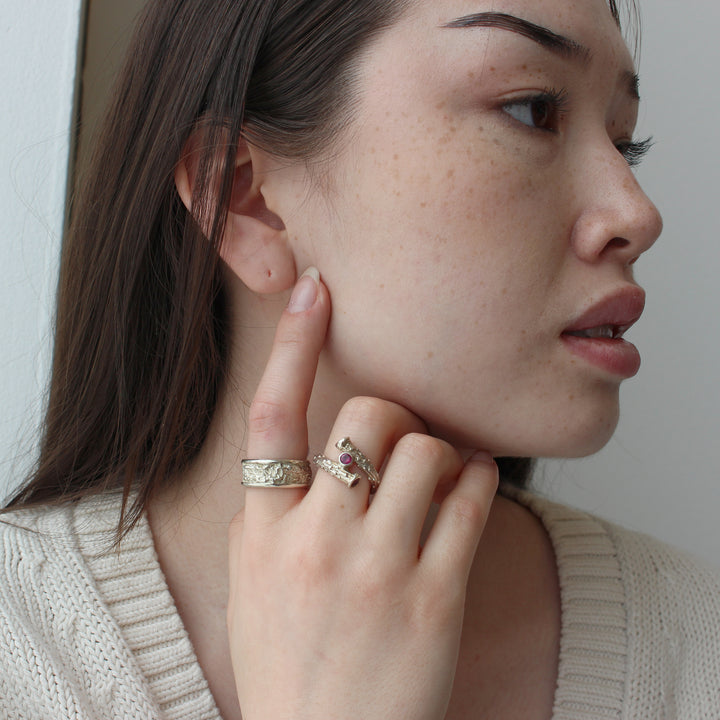 Ring, Tamarack, Rhodolite Garnet