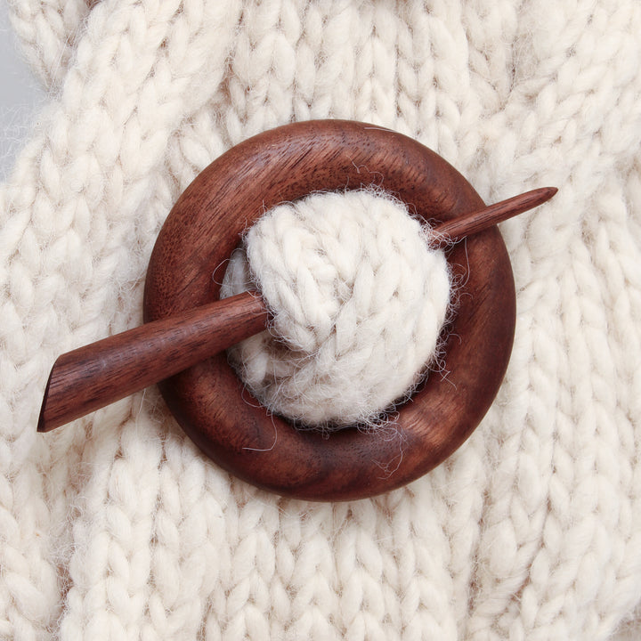 Shawl Pin Set - Walnut