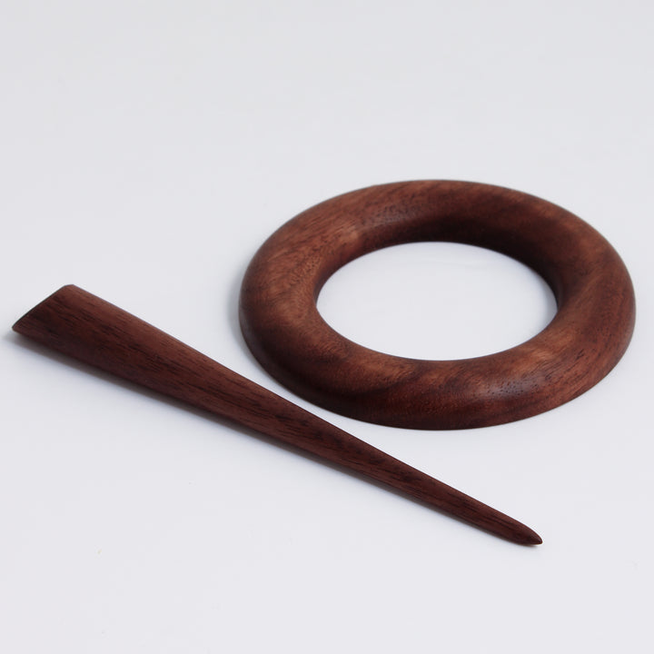 Shawl Pin Set - Walnut